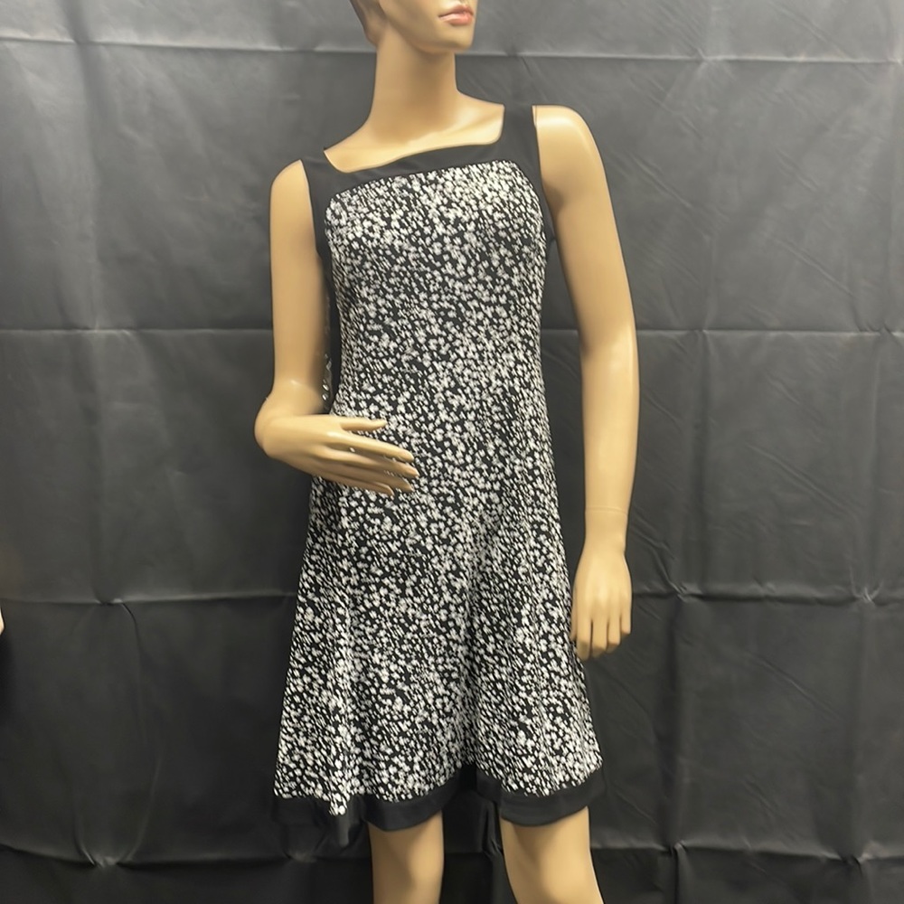 Lauren Ralph Lauren Women's Black & White Sleeveless Dress